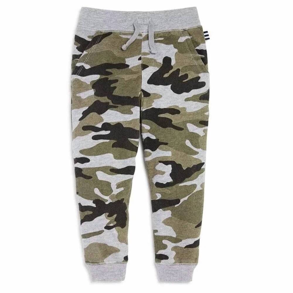 NEW SPLENDID kid's camo jogger pant in green multi